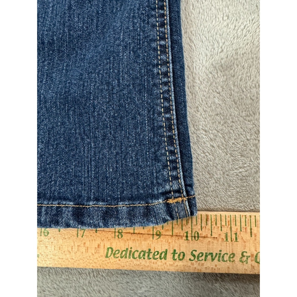 LEI Sophia Hipster Flare Jeans Juniors 17 Blue Bootcut Stretch Dark‎ Wash Denim - Picture 10 of 16